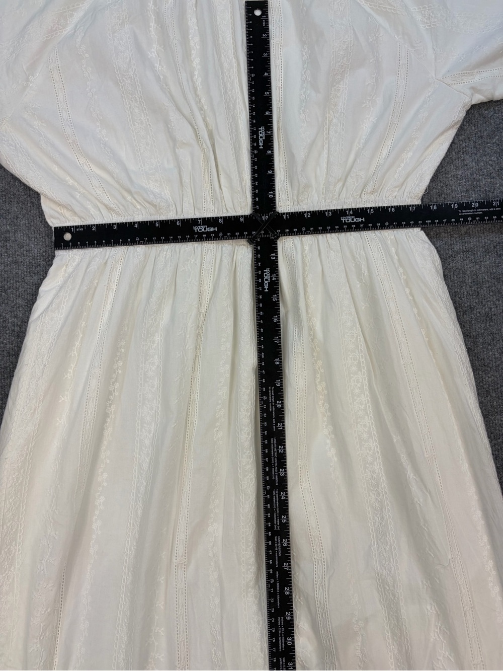 Ivy City Co White Embroidered Prairie Maxi Dress Cottagecore Victorian XXL - Picture 12 of 14